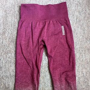 Gymshark Adapt Ombré Leggings - burgundy marl